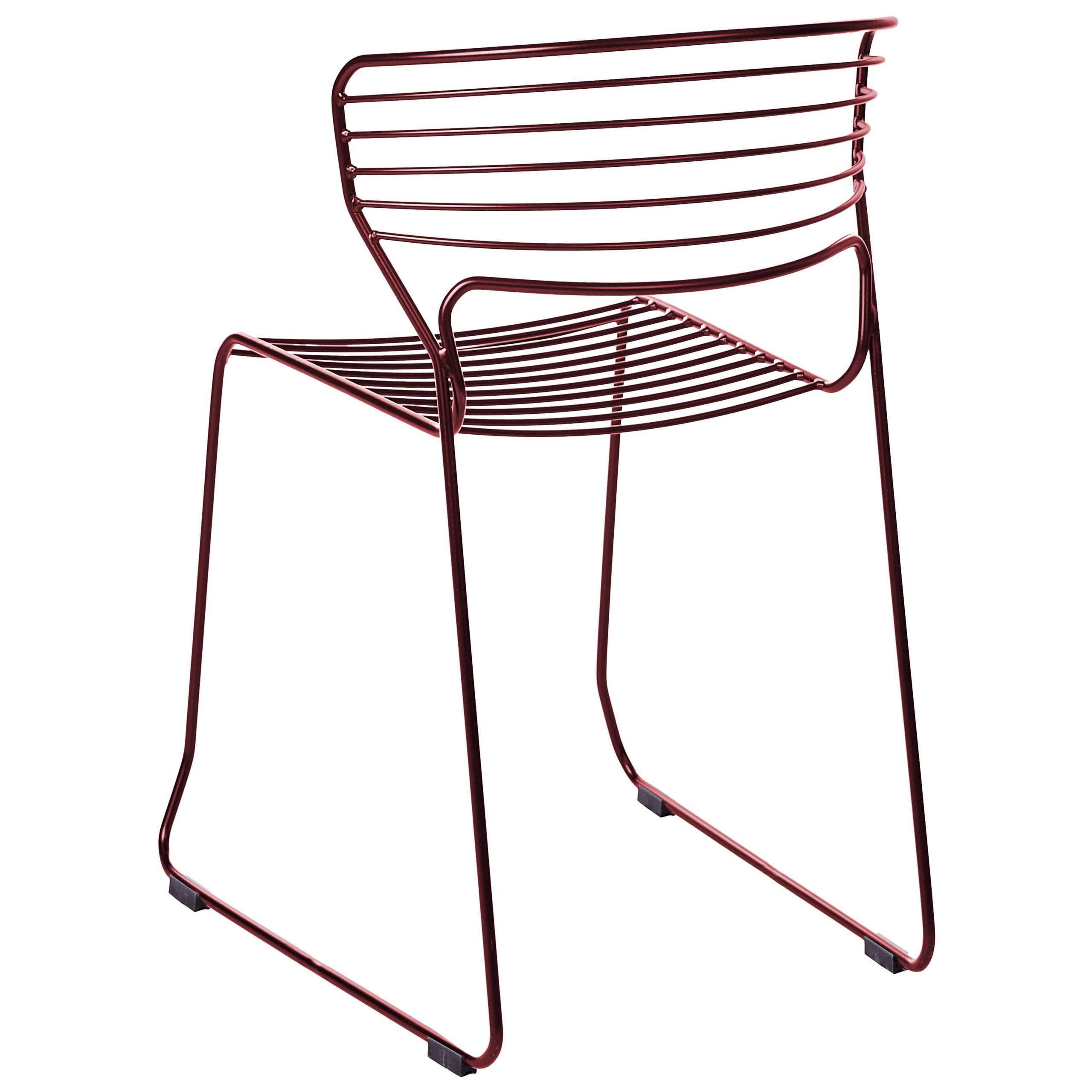 Beliani - Chaise de jardin Acier Rouge PISTOIA - 54x51x80- Beliani - Image 5