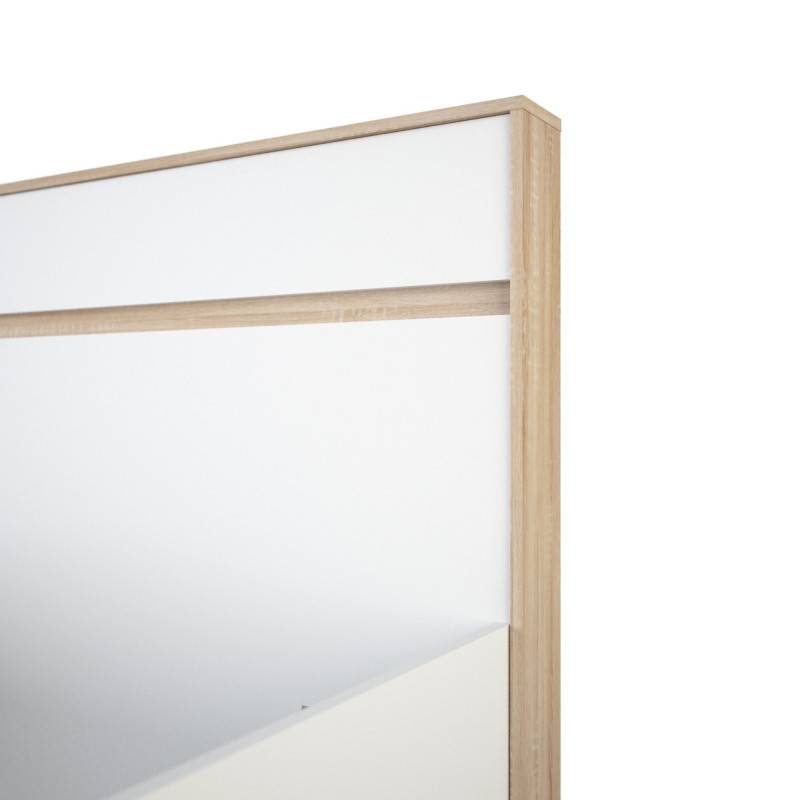 Lit en 140x190 cm blanc et naturel Lena - Image 7