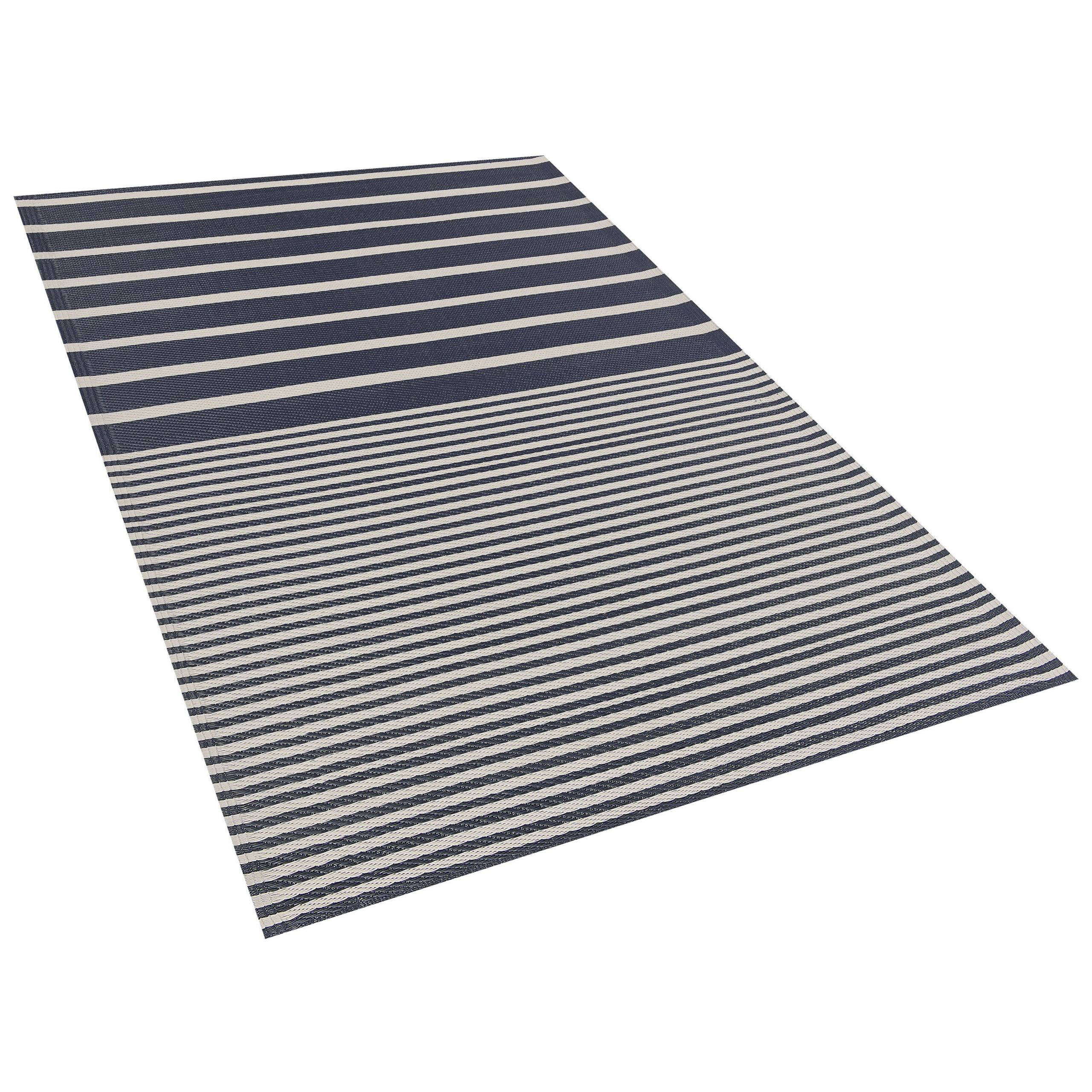 Beliani - Tapis d'extérieur Polypropylène Bleu foncé HALDIA - Beliani - Imagen 4