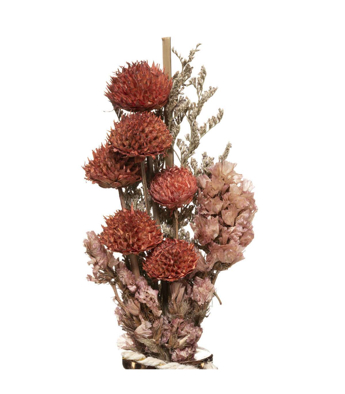 Atmosphera - Composition de Fleurs Séchées Vase en Verre H 28 cm - Imagen 2