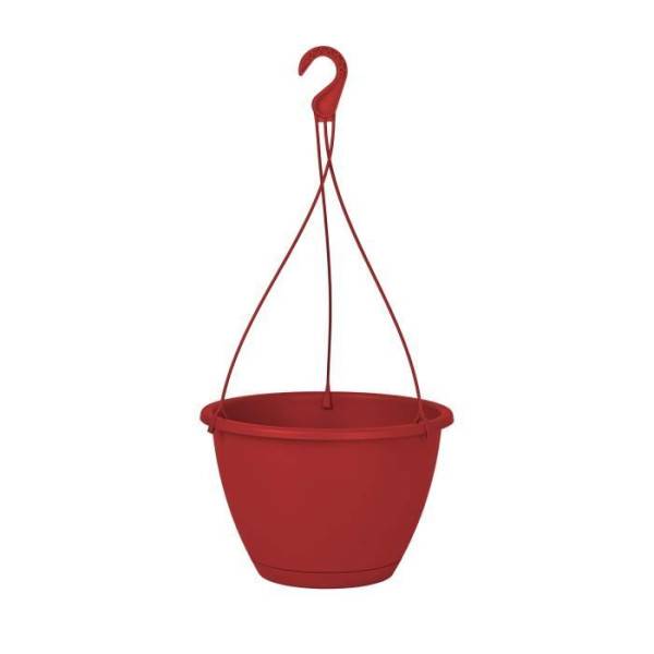 Artevasi Pot De Fleurs Suspendu Algarve - 8 L - 31 X 31 X 20,5 Cm - Rouge Fonce - Image 2