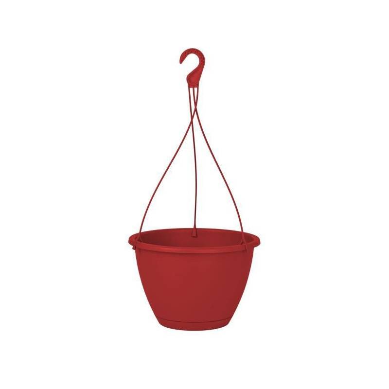 Artevasi Pot De Fleurs Suspendu Algarve - 8 L - 31 X 31 X 20,5 Cm - Rouge Fonce - Image 1