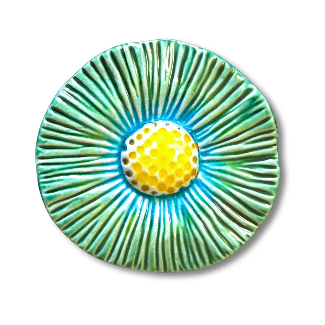 Fleur en céramique Uniflora — 010 · Turquoise