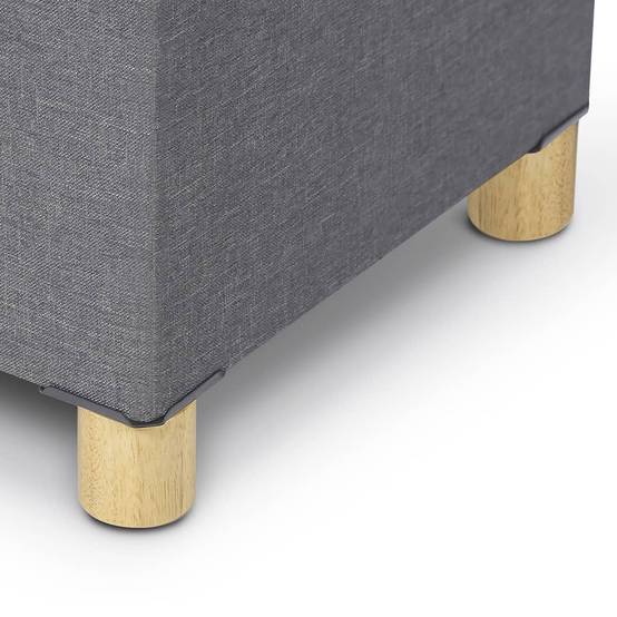 Facilitys - Banc coffre capitonné 76 cm Gris - Imagen 5