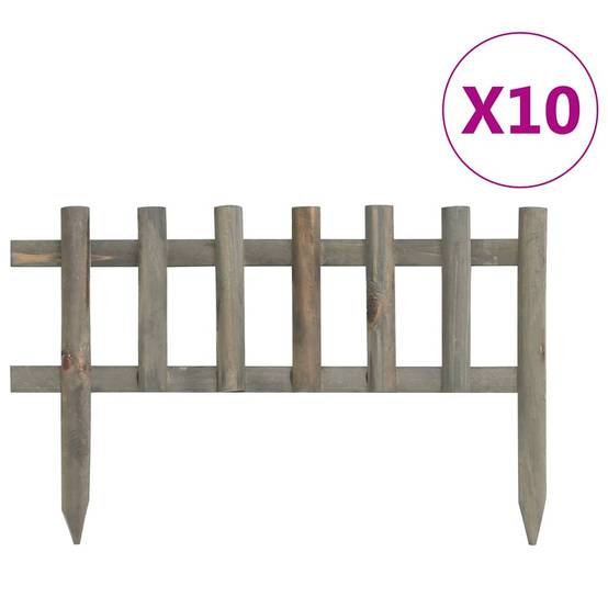 Bordure de jardin bois de sapin gris 440 x 1.5 x 29 cm - PANGIVO - Image 1