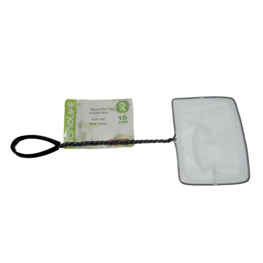 Epuisette filet blanc, maille fine, 15 cm x 13 x 40 cm, aquarium - Image 2