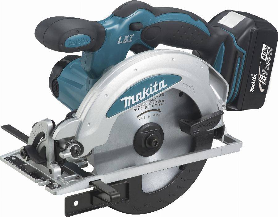 Makita - Scie circulaire 18 V Li-Ion 4 Ah Ø 165 mm MAKITA - 2 batteries, chargeur, coffret - DSS610RMJ