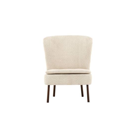 Paris Prix - Fauteuil Design Bouclette "Hallso" 92cm Beige - Image 2