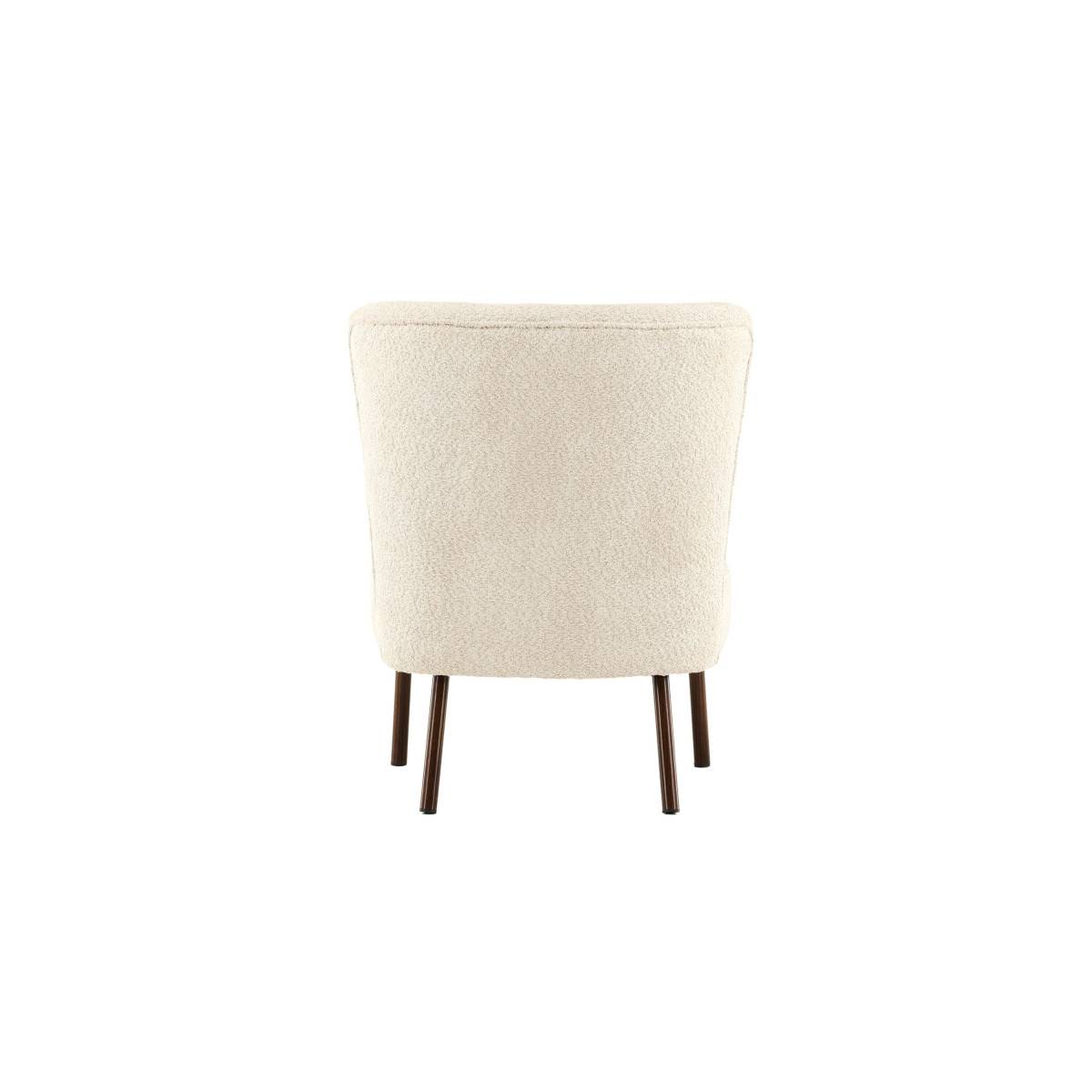 Paris Prix - Fauteuil Design Bouclette "Hallso" 92cm Beige - Image 6