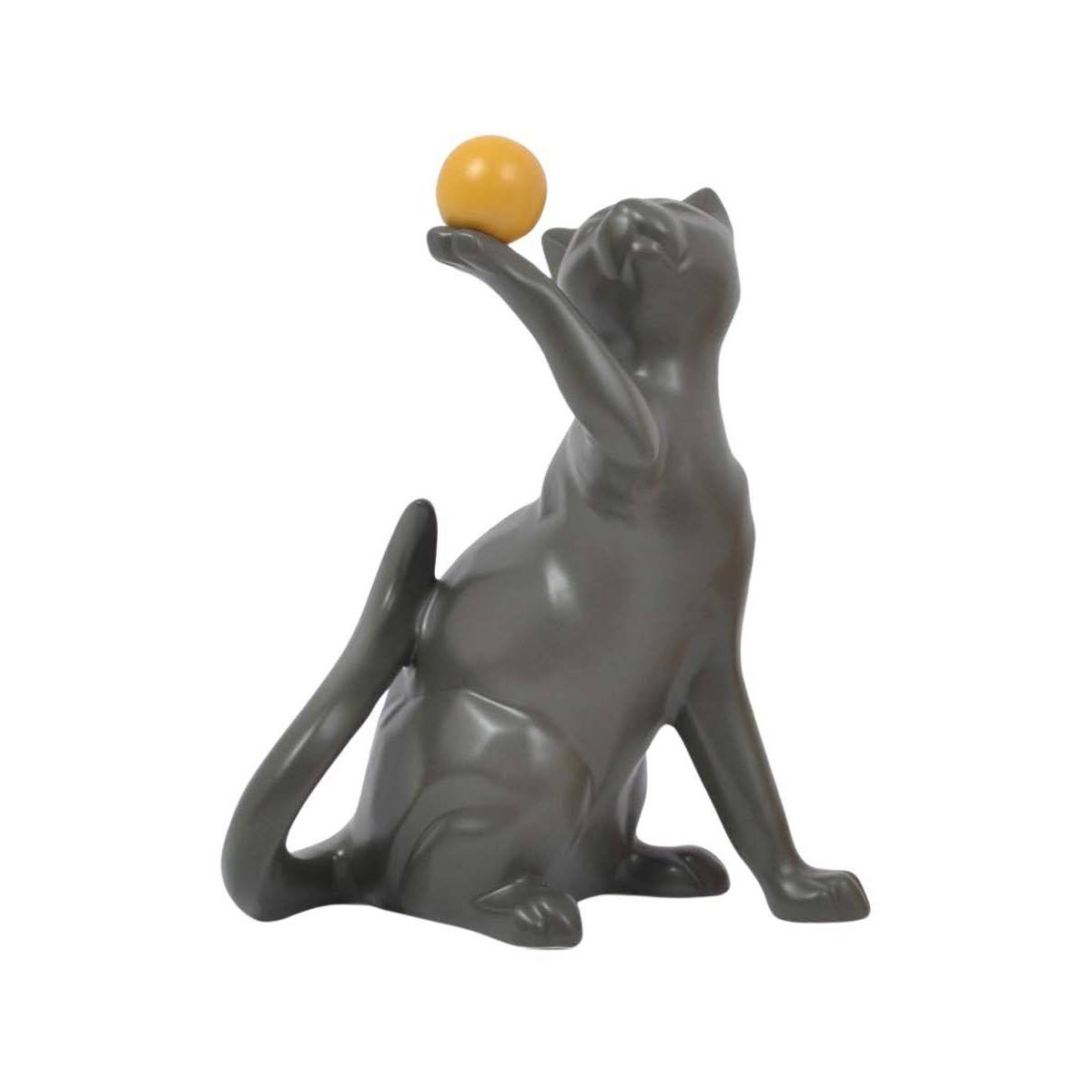 Drimmer - Statuette en céramique chat avec balle Shadow Drimmer - Imagen 1