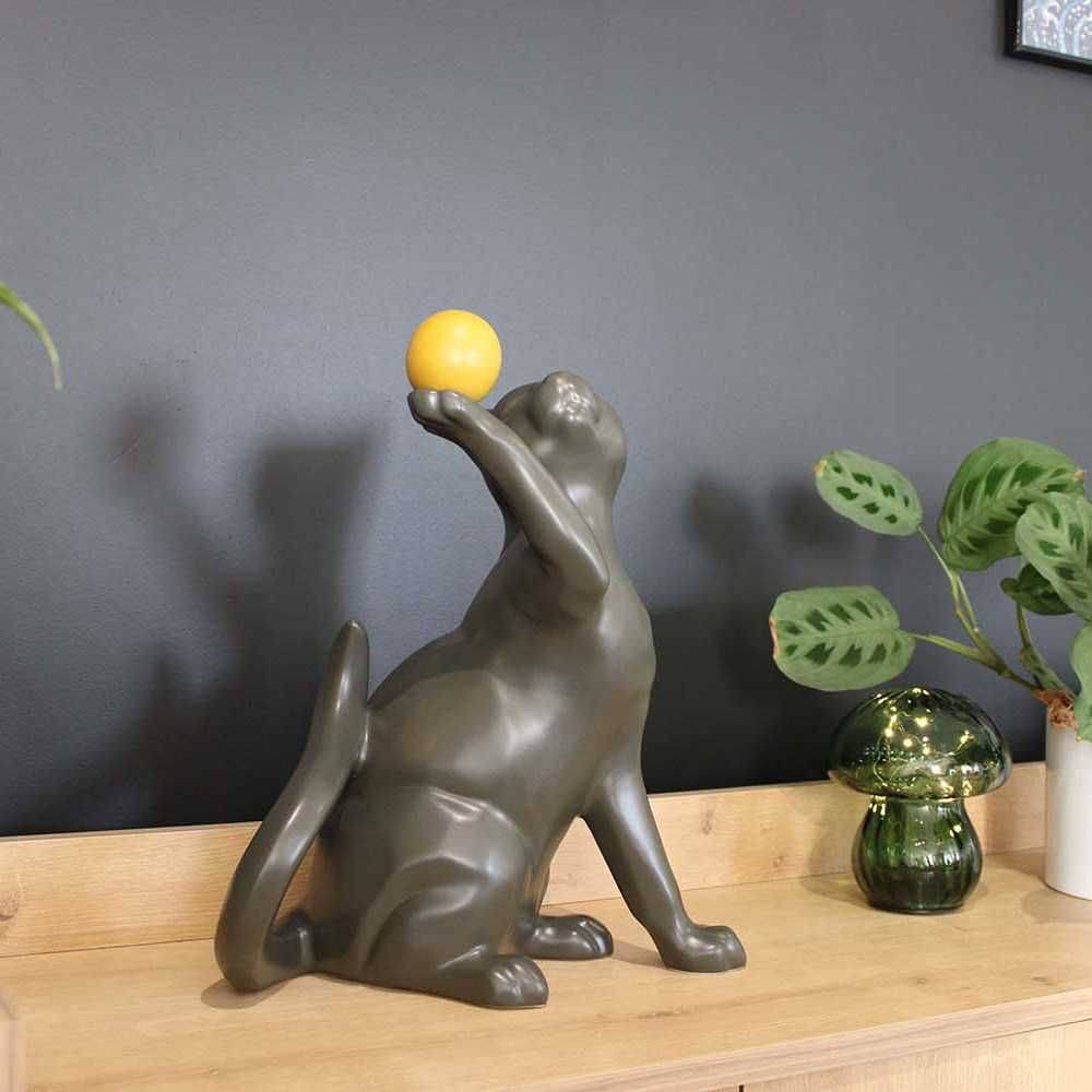 Drimmer - Statuette en céramique chat avec balle Shadow Drimmer - Imagen 3