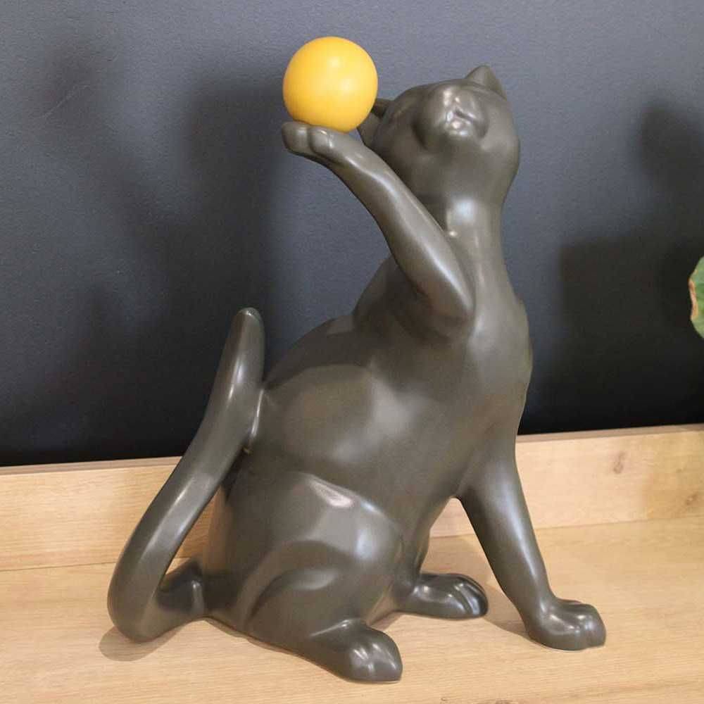 Drimmer - Statuette en céramique chat avec balle Shadow Drimmer - Imagen 2