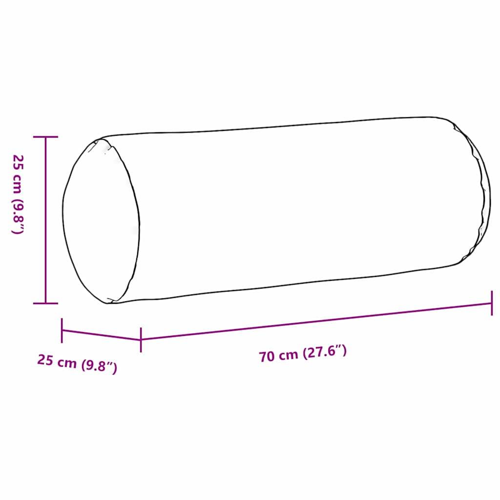 Grand Coussin Rouleau x2 Velours Côtelé Doux Déhoussable Décoratif pour Canapé et Lit Bleu Ø25x70 cm – ComfortXL Outdoor Living - Image 8