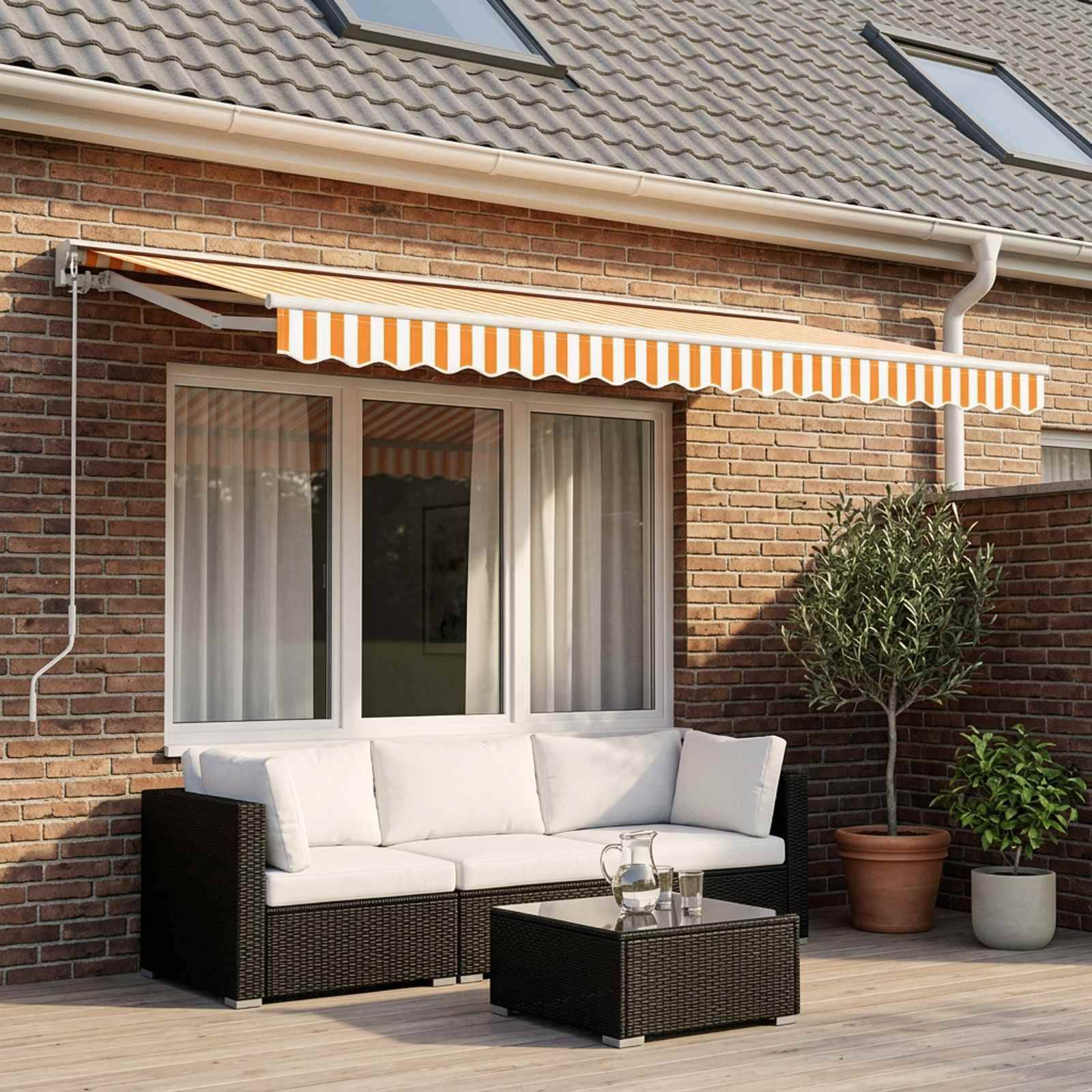 Prolenta Premium - Auvent polyester jaune 430 x 345 cm - Prolenta premium p349.8 - Image 1
