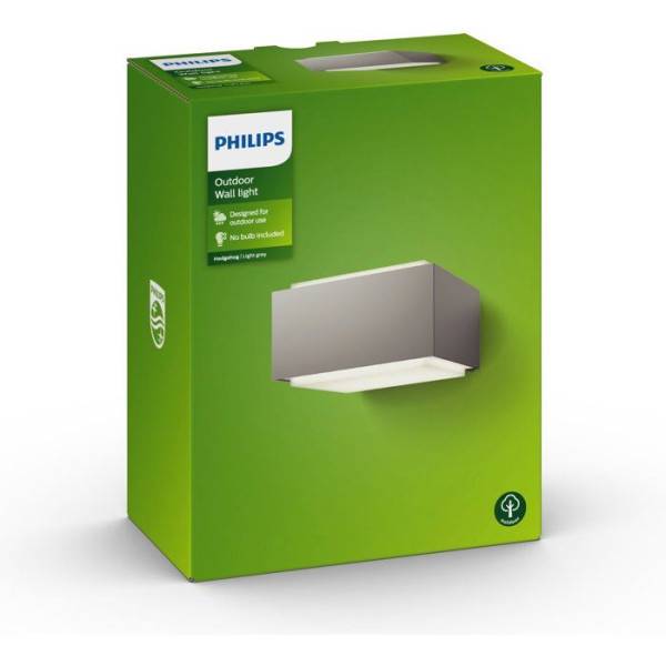 Philips - Applique murale - PHILIPS - Hérisson - Gris - 1x42 W - 230 V - IP44 - Image 2