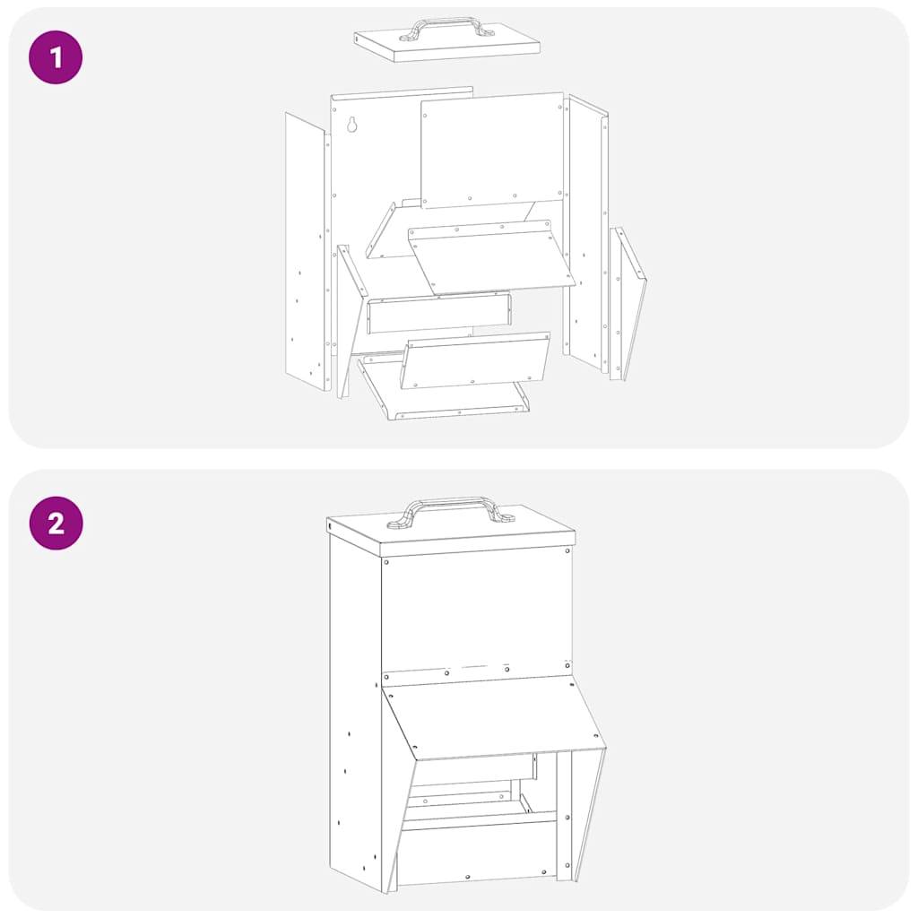 Petite Mangeoire Métal Volaille Portable 2kg Noir - ComfortXL Outdoor Living - Image 9