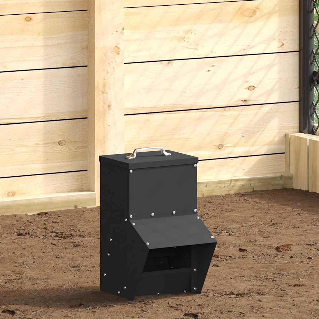 Petite Mangeoire Métal Volaille Portable 2kg Noir - ComfortXL Outdoor Living - Image 1