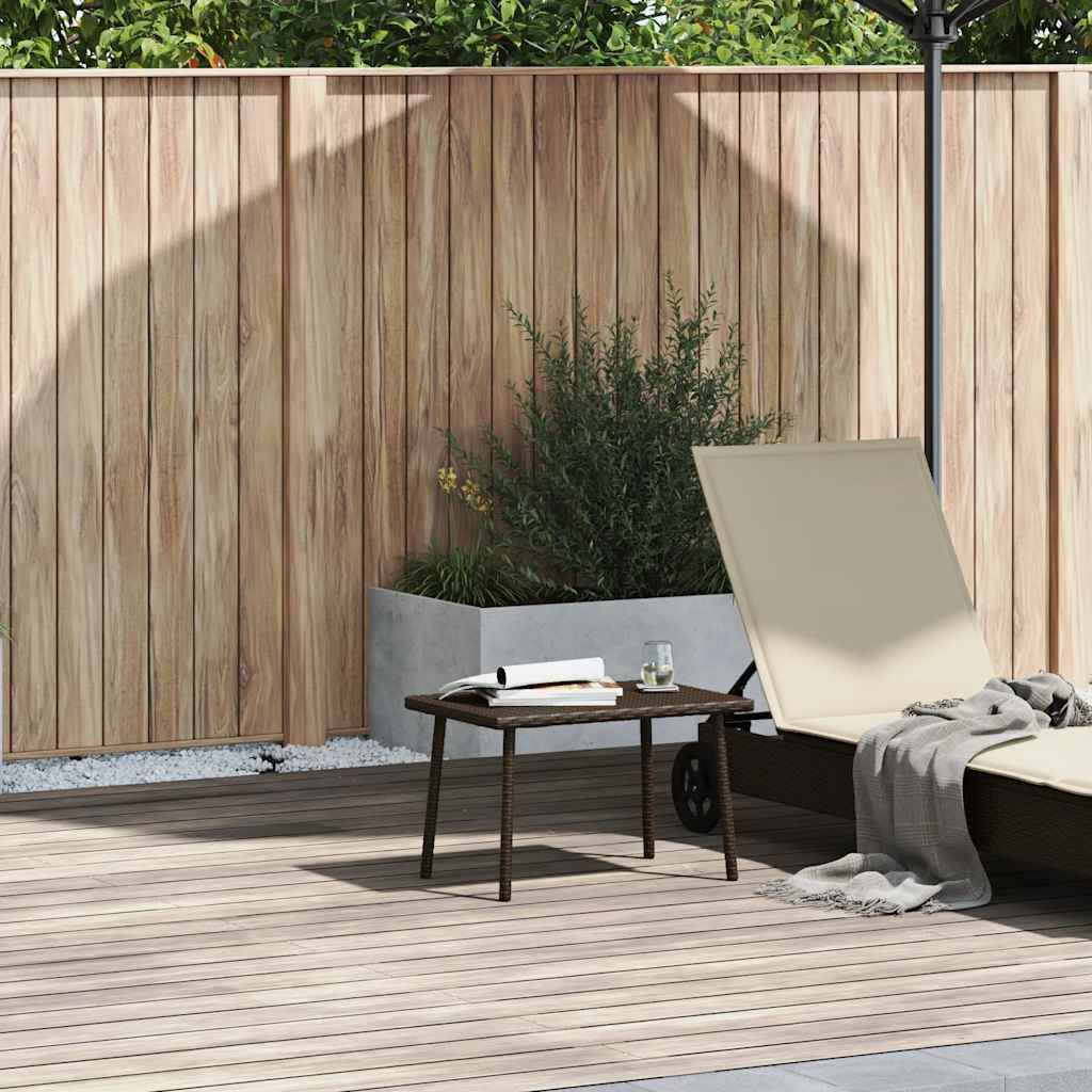 PANGIVO - Table basse de jardin rectangulaire rotin marron 60 x 40 x 37 cm - PANGIVO - Image 1