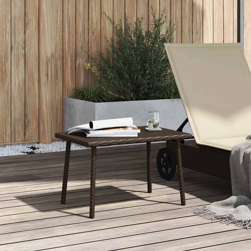 PANGIVO - Table basse de jardin rectangulaire rotin marron 60 x 40 x 37 cm - PANGIVO - Image 3