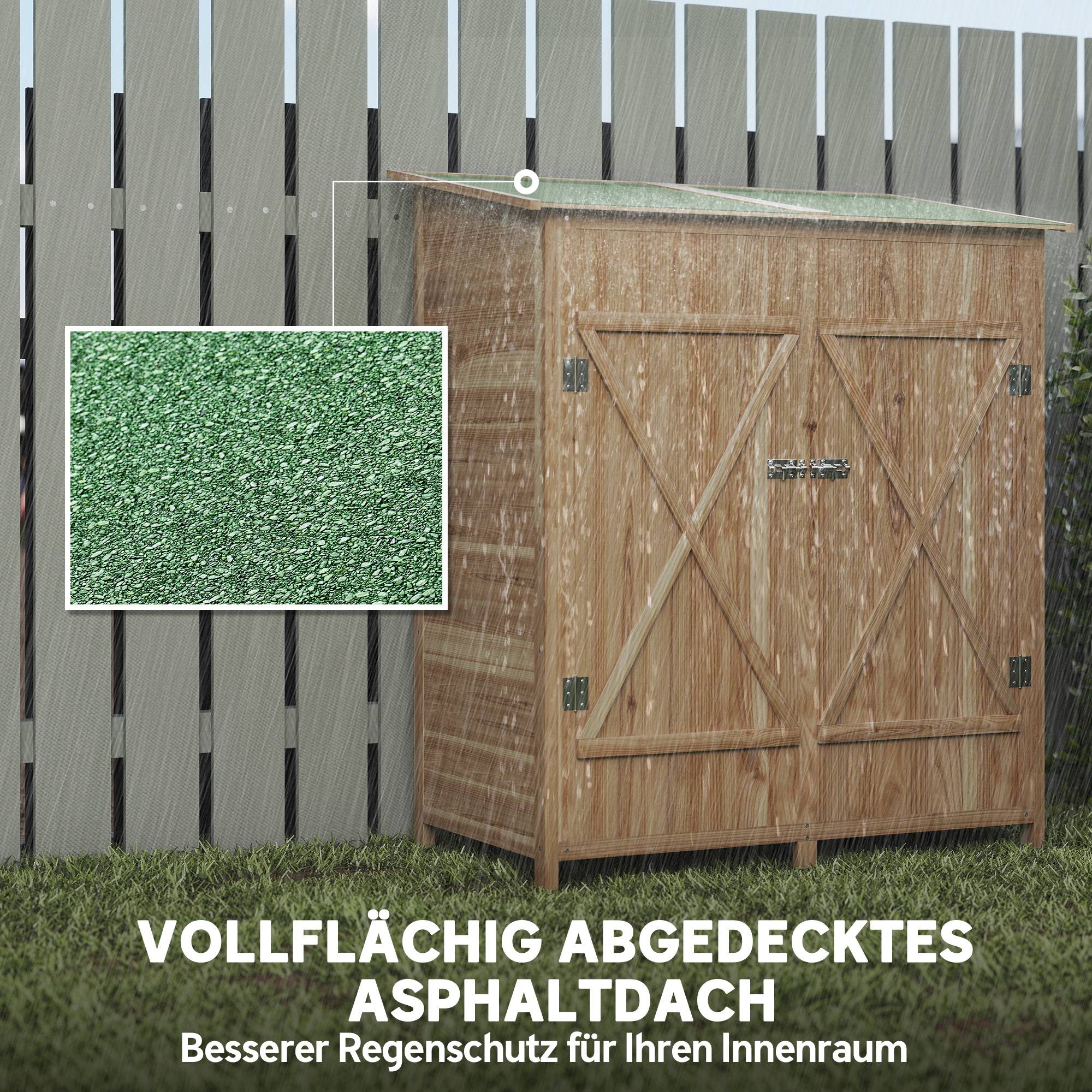 Abri outils avec table d'appoint, bois de sapin, 140x75x157 cm - Image 7