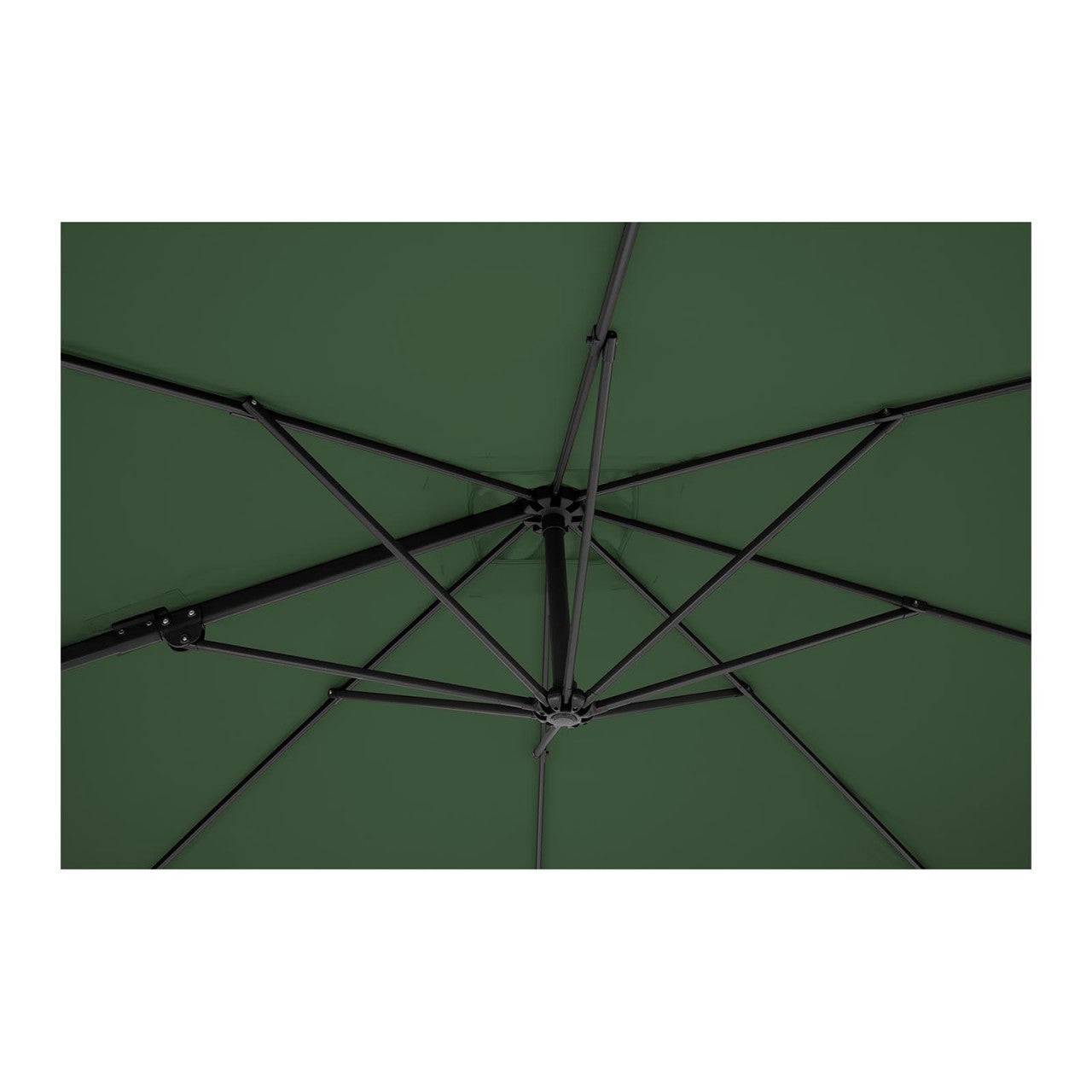 Helloshop26 - Parasol de jardin meuble abri terrasse carré 250 x 250 cm inclinable vert - Imagen 4