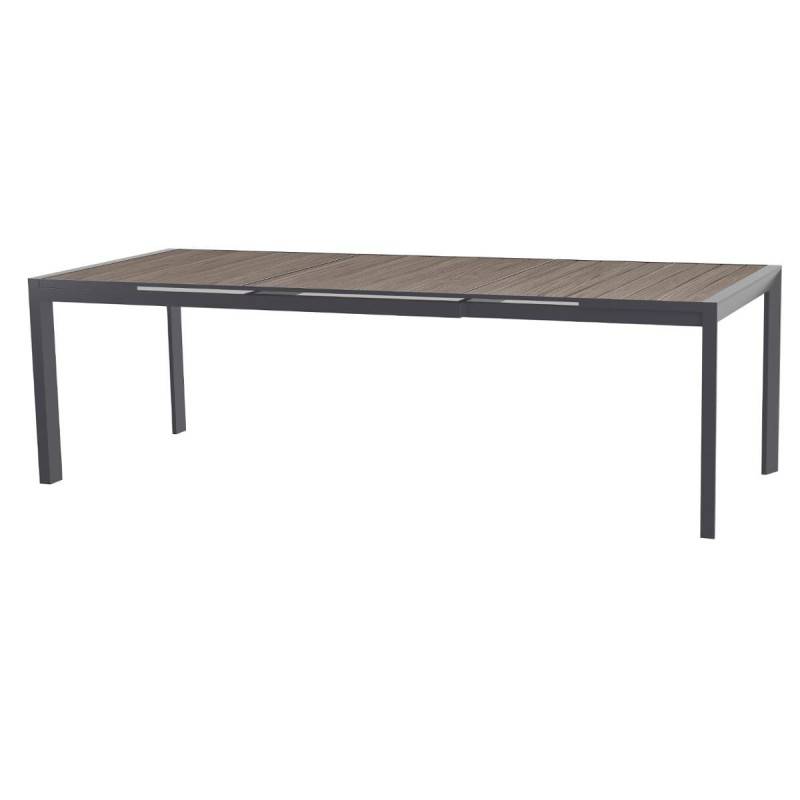Hesperide - Table de jardin extensible "Evasion" seigle & graphite 10 places en aluminium traité époxy Hespéride - Imagen 6