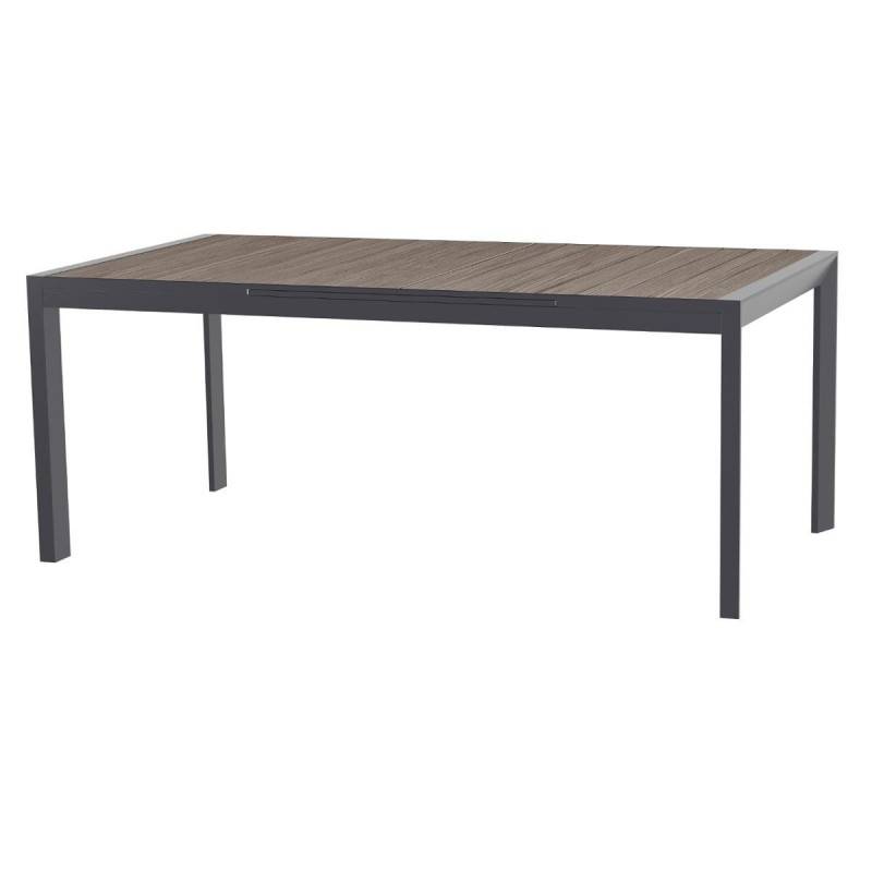 Hesperide - Table de jardin extensible "Evasion" seigle & graphite 10 places en aluminium traité époxy Hespéride - Imagen 5