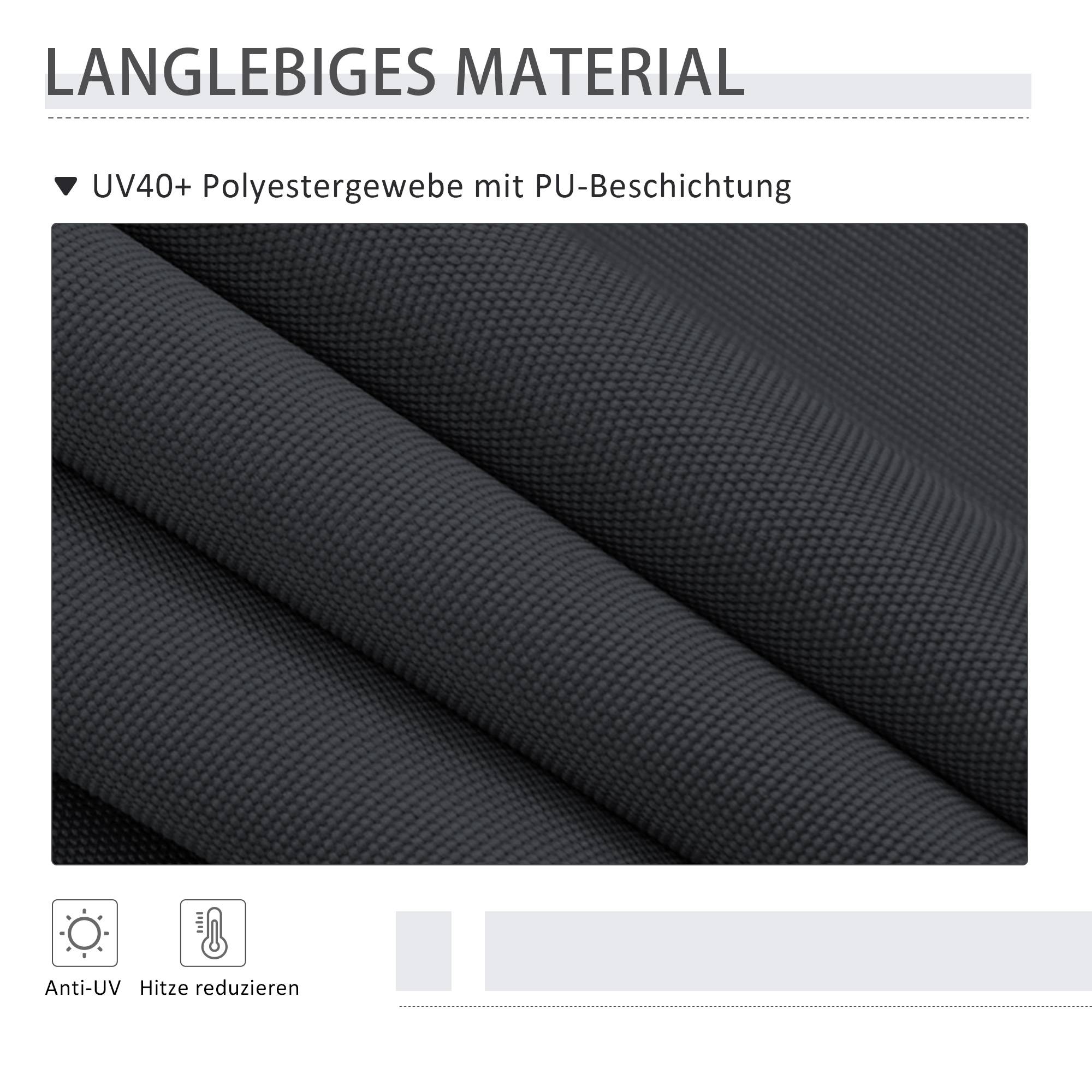 Auvent vertical rétractable 200 x 292 cm en aluminium gris, protection solaire réglable pour terrasse et balcon - Image 6