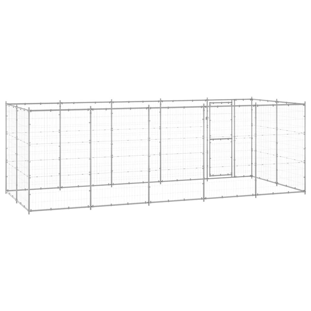 Vidaxl - Chenil extérieur Acier galvanisé 12,1 m² vidaXL 3082309 - Imagen 5