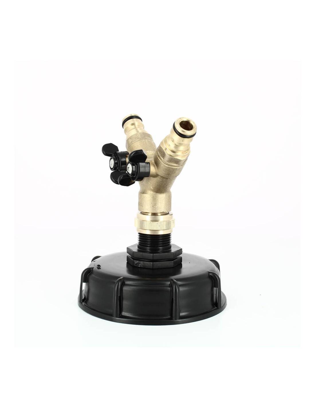 Raccord cuve S100X8 - 2 voies 3/4'' laiton - Nez (type Gardena) - Imagen 5