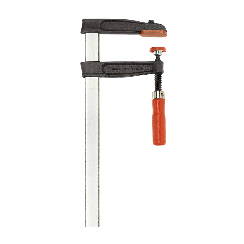 Presse à vis fonte et acier TGR - BESSEY - poignée bois - serrage 250 mm - saillie 80 mm - Rail 25x6 mm - TGR25B8