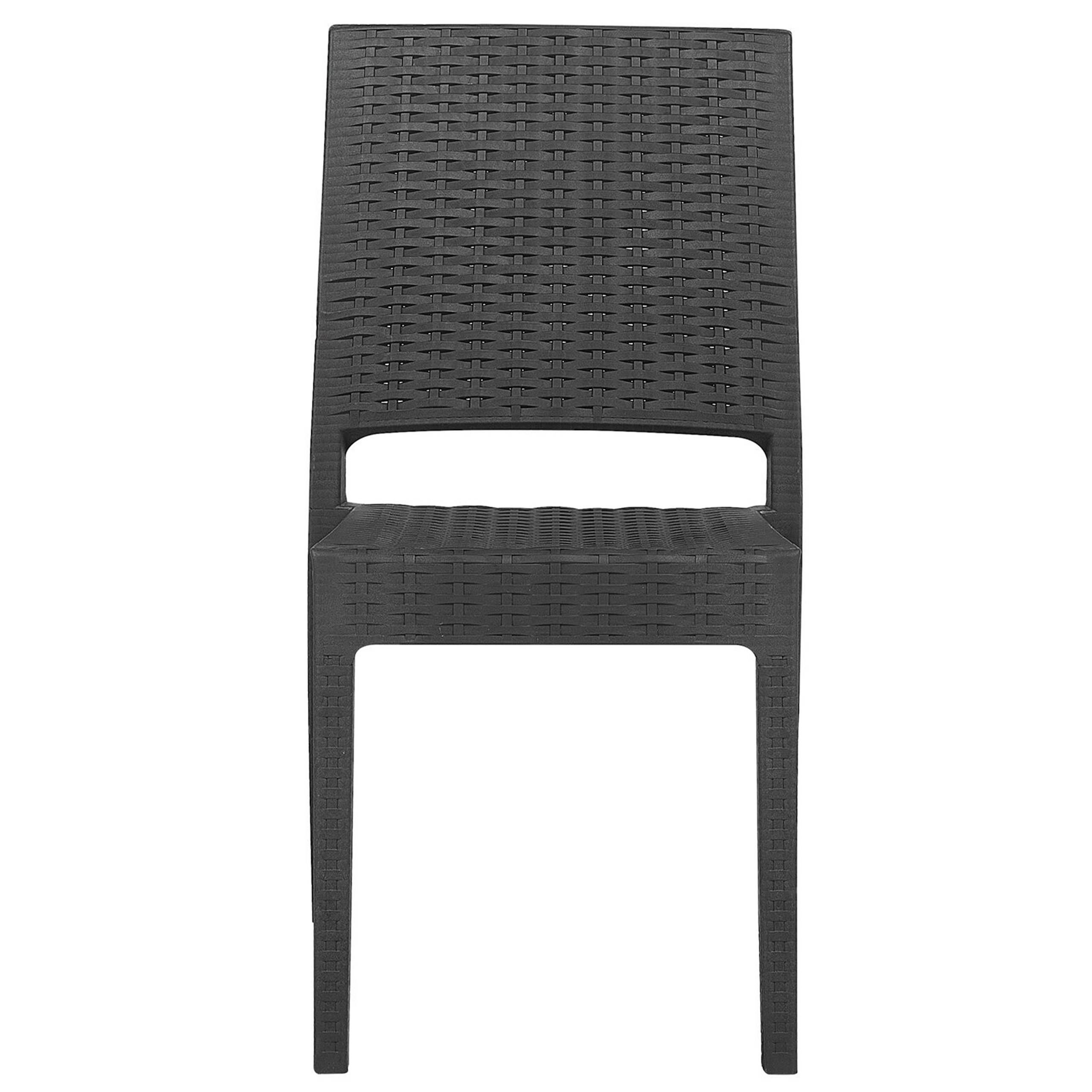 Beliani - Set de salle à manger Matière synthétique Gris graphite FOSSANO Beliani - Imagen 9