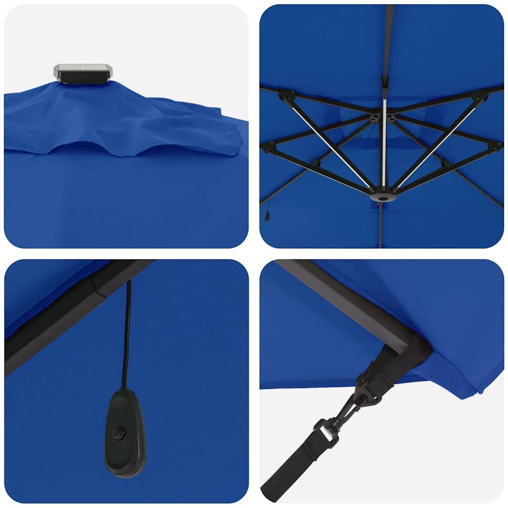 Maison Chic - Parasol de jardin | Parasol d'extérieur | Parasol Bleu azure 286 x 284 x 270 cm Aluminium et polyester Maison Chic - Image 9