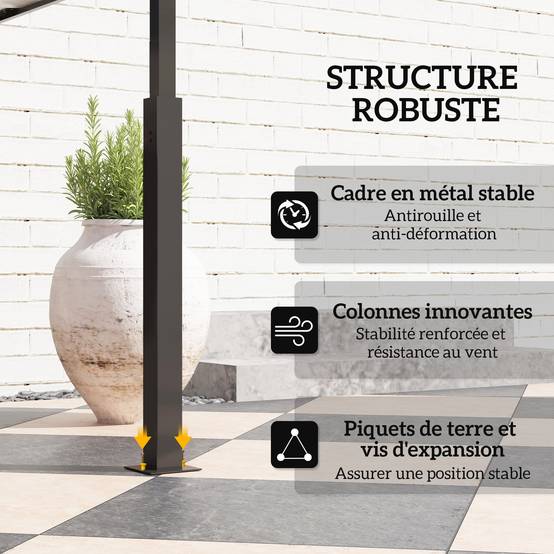ComfortXL - Tonnelle de barbecue métal pour jardin double toit aéré 243x148cm kaki - ComfortXL Outdoor Living - Image 9