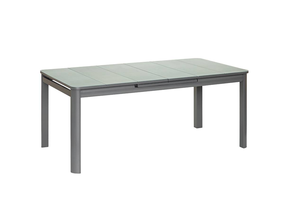 Table de jardin rectangulaire extensible en aluminium Milos Anthracite 8/10 places + 10 chaises - Jardiline - Imagen 3