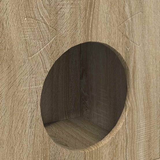 Grande Maison Chat Bois Sonoma Brun 72cm pour Multi-Chats Large Confort - ComfortXL Outdoor Living - Image 5