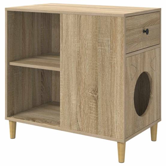 Grande Maison Chat Bois Sonoma Brun 72cm pour Multi-Chats Large Confort - ComfortXL Outdoor Living - Image 2