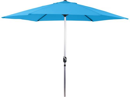 Parasol Jardin Droit Alu "sol" - Rond - ø 3m - Bleu -habitat Et Jardin - Image 1
