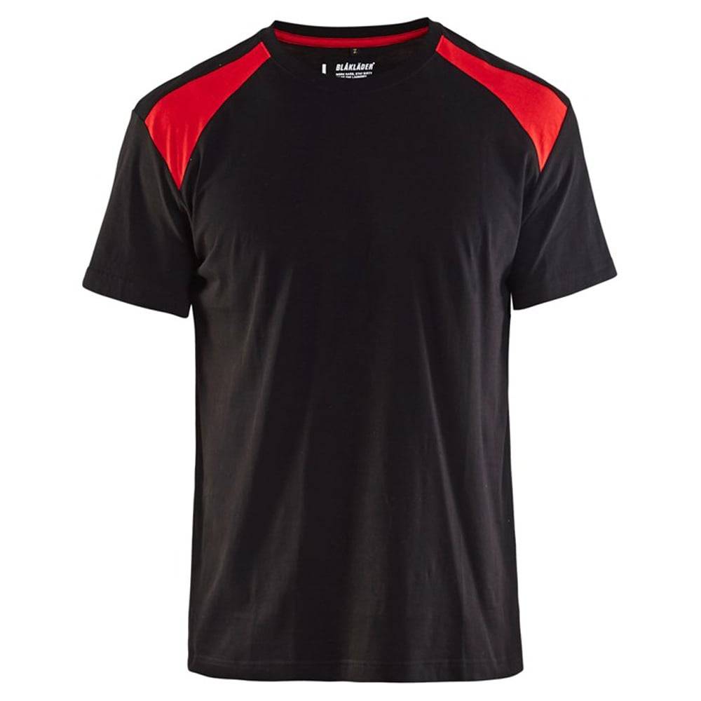 Blaklader - T-shirt Blaklader bicolore Noir Epaules Rouges XXL