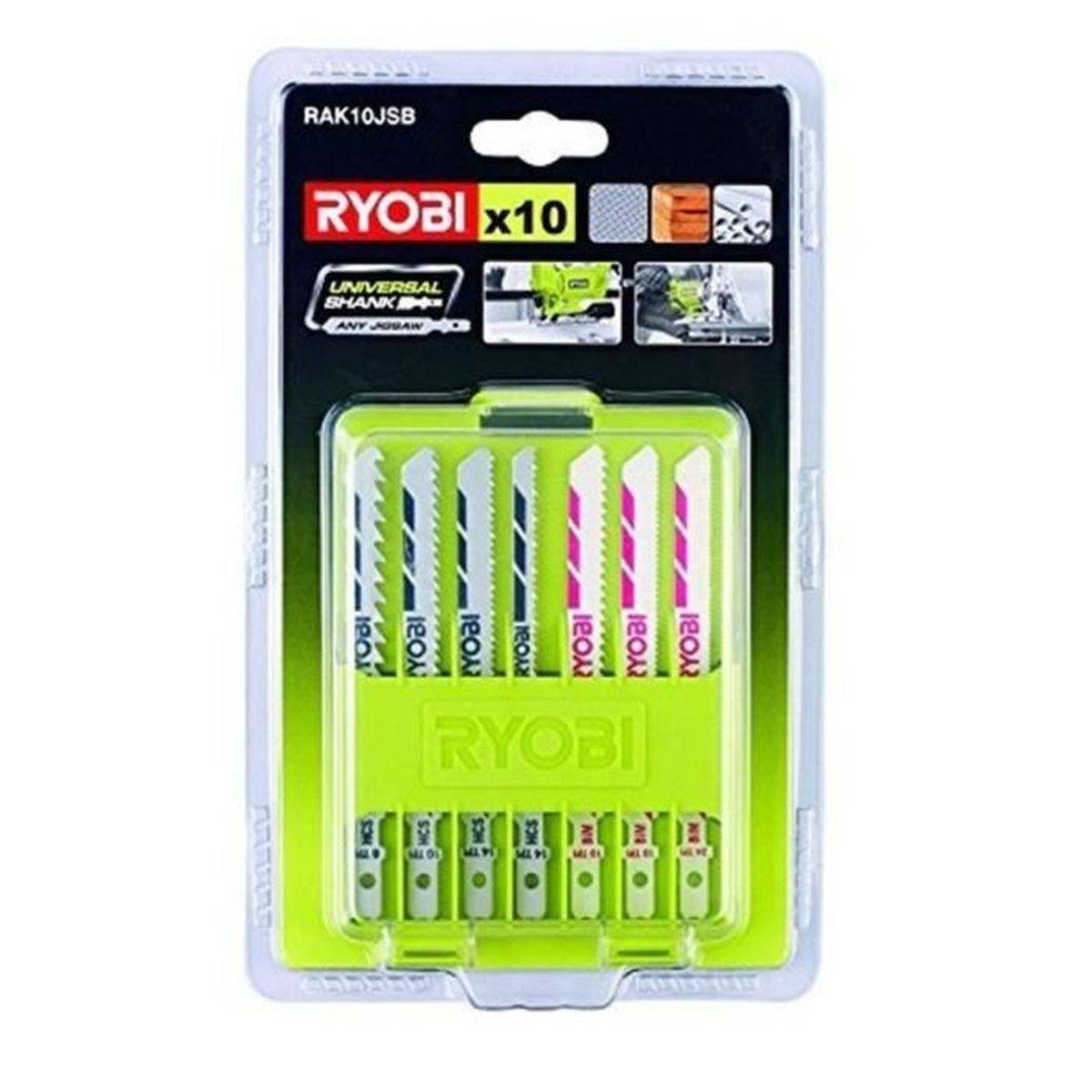 Lame de scie sauteuse RYOBI RAK10JSB 102 mm, queue universelle, lot de 10 lames - RYOBI - Image 2