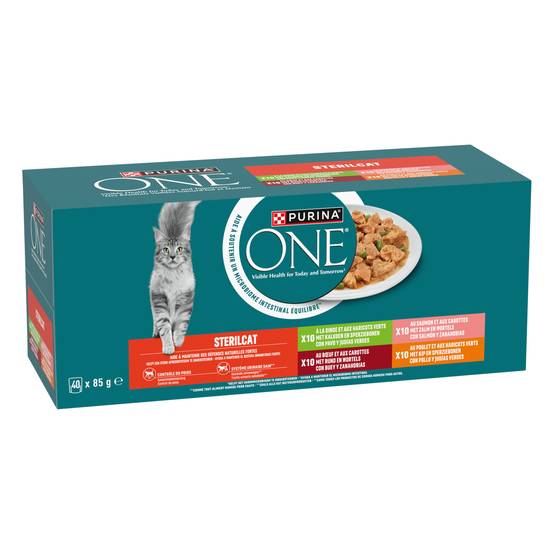 One - - PURINA ONE Chat Stérilisé – Multivariétés – 40 x 85 g – Sachets fraîcheur - Image 5