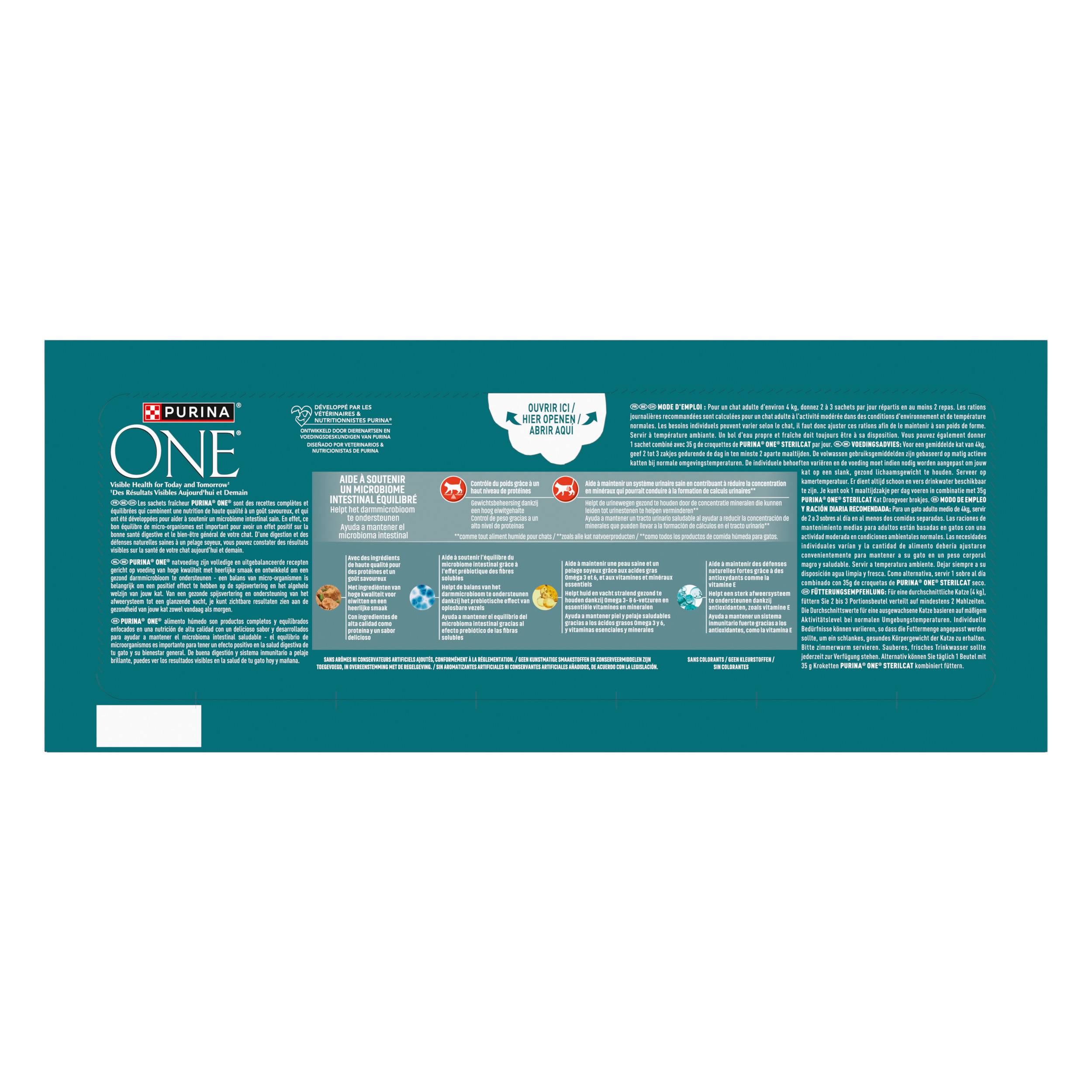 One - -	PURINA ONE Chat Stérilisé – Multivariétés – 40 x 85 g – Sachets fraîcheur - Image 2