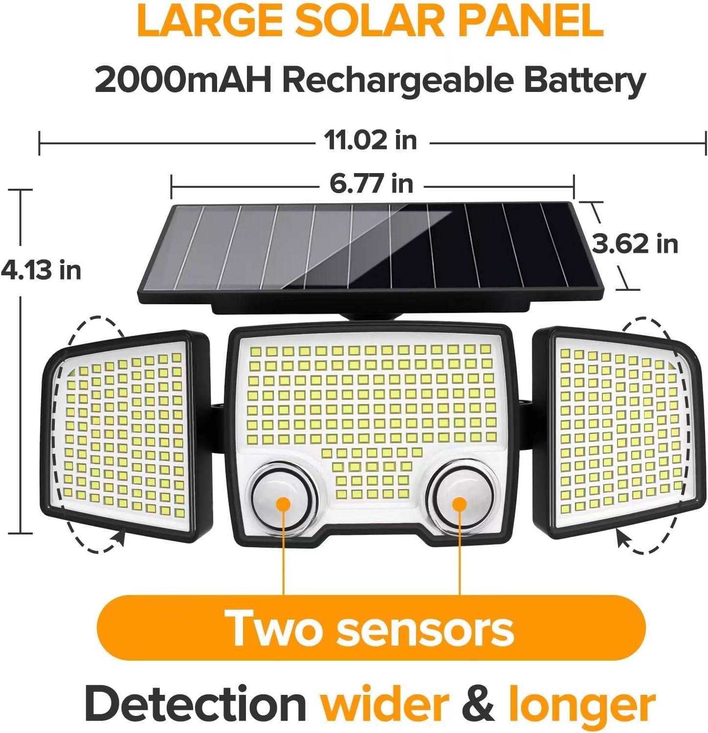 Lumisky - 2 Projecteurs solaires sensor RAYLITE 800LM - Imagen 3