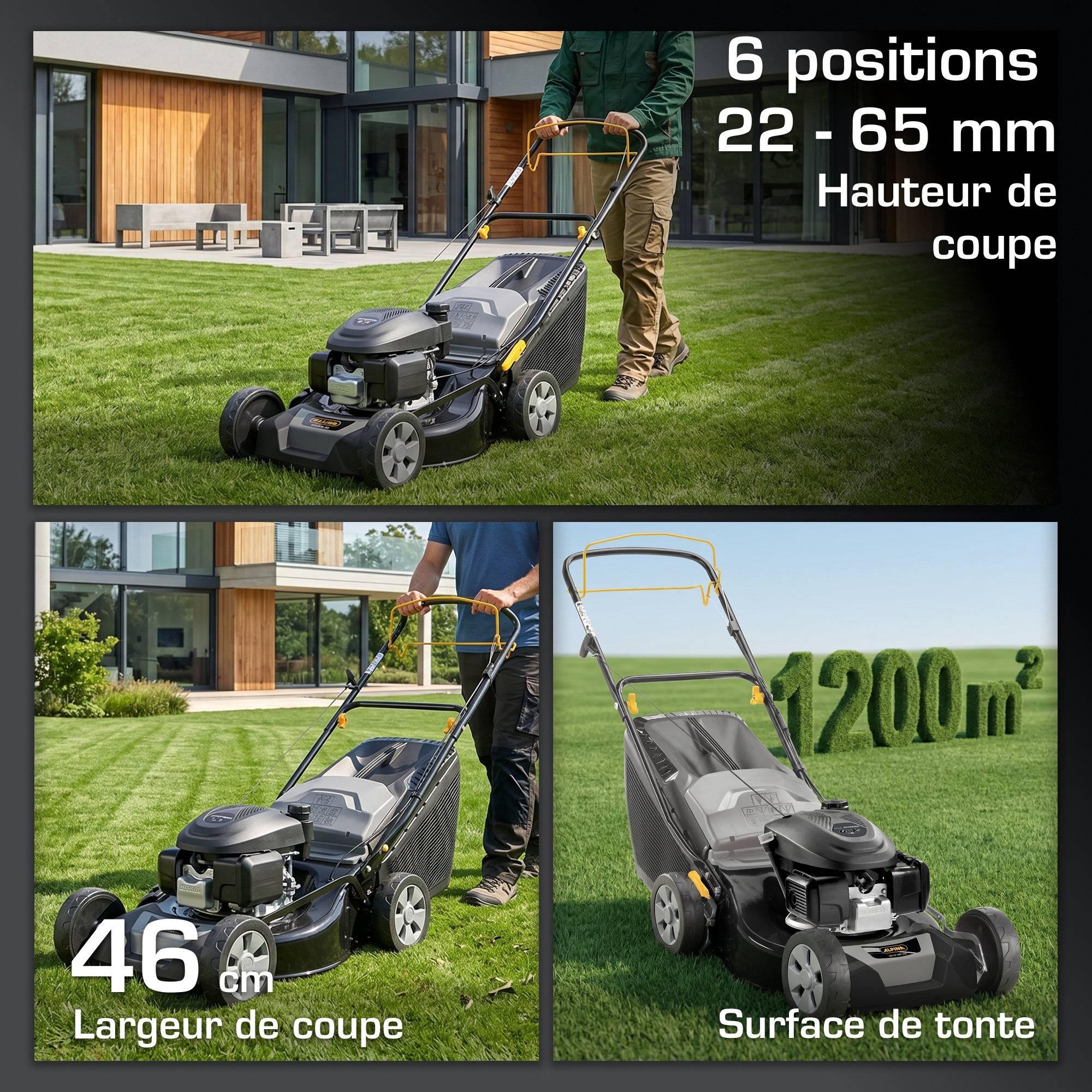 Alpina - Tondeuse AL4 46 SH, 145cc, largeur 46cm, bac 60L - ALPINA - Image 4