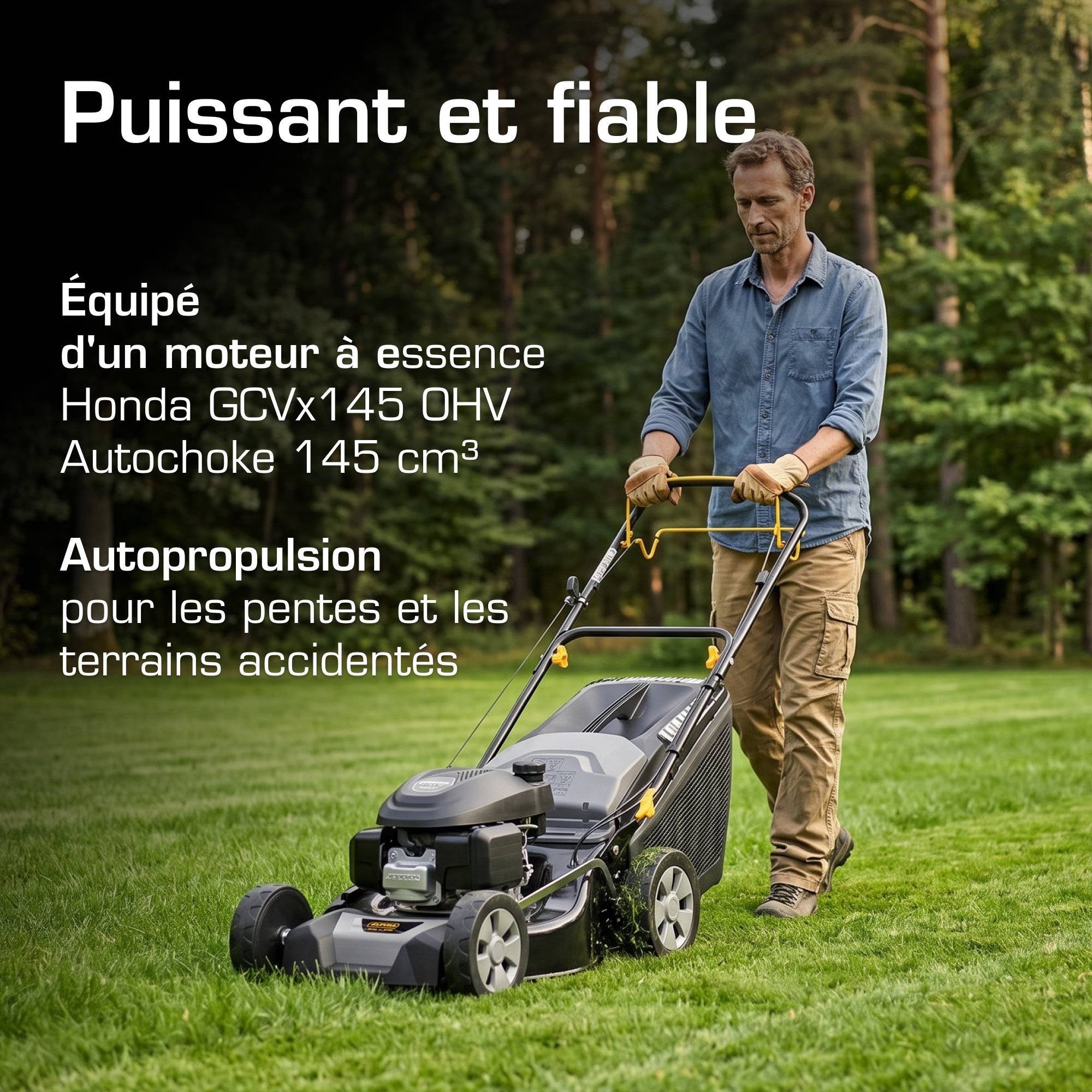 Alpina - Tondeuse AL4 46 SH, 145cc, largeur 46cm, bac 60L - ALPINA - Image 2