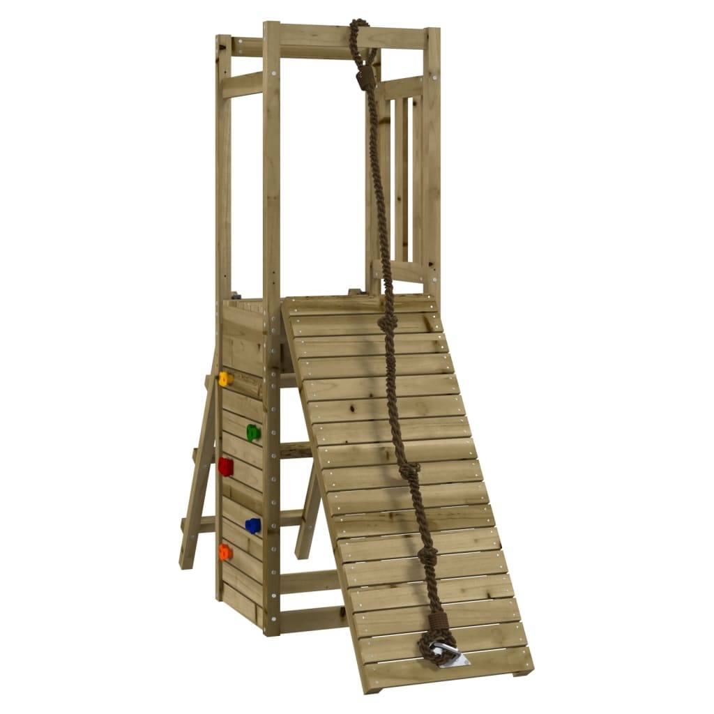 Helloshop26 - Aire de jeux d'extérieur balançoires portiques robuste jeux jardin bois de pin imprégné - Imagen 1