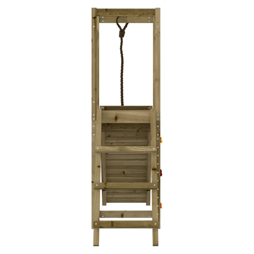 Helloshop26 - Aire de jeux d'extérieur balançoires portiques robuste jeux jardin bois de pin imprégné - Imagen 4