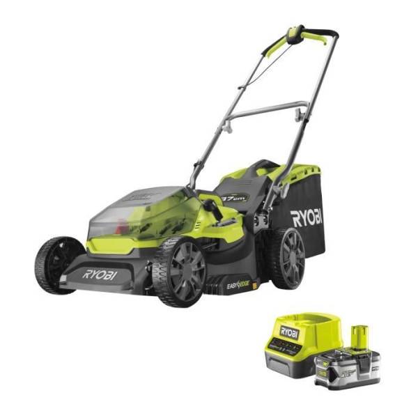 Tondeuse sur batterie - RYOBI - RY18LM37A-140 - Ø coupe 37 cm - ramassage et mulching - Image 2