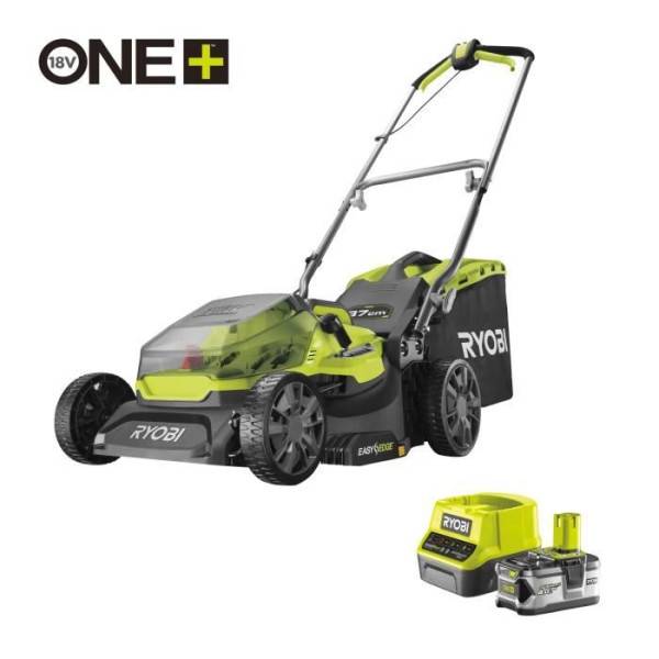 Tondeuse sur batterie - RYOBI - RY18LM37A-140 - Ø coupe 37 cm - ramassage et mulching - Image 1