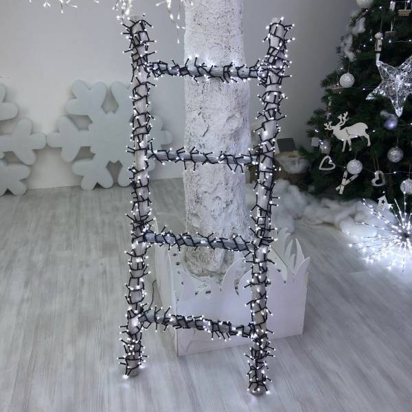 Lotti - Guirlande 30M 1500 LED Mini BOA blanc froid minuteur 8 programmes câble vert foncé  Lotti - Imagen 10
